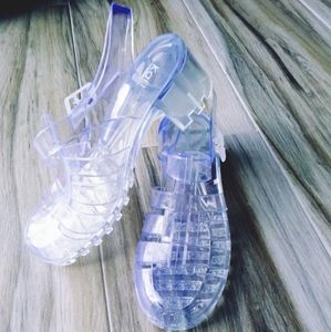 NWOT Kali SZ 10 Clear Jelly Platform Sandals